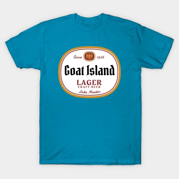 Goat Island Lager • Lake Martin alternate T-Shirt by Alabama Lake Life